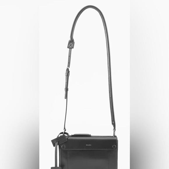 DELAROQ TROISIEME SMALL CROSSBODY NWOT ‎ POUCH IN PITCH BLACK - Picture 4 of 10